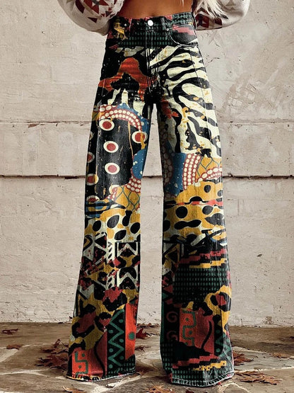 Long Denim Pants Women Casual Chic Wide Leg Summer Style 3