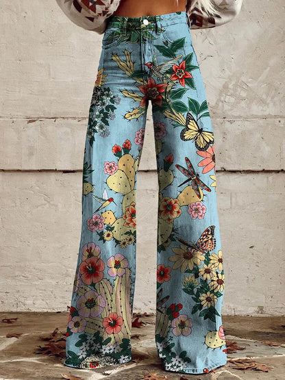 Long Denim Pants Women Casual Chic Wide Leg Summer Style 5