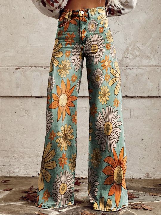Long Denim Pants Women Casual Chic Wide Leg Summer Style 6