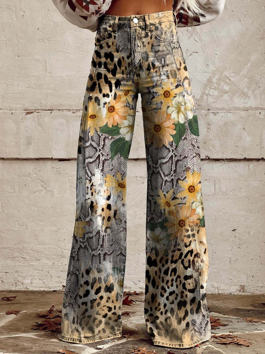 Long Denim Pants Women Casual Chic Wide Leg Summer Style 8