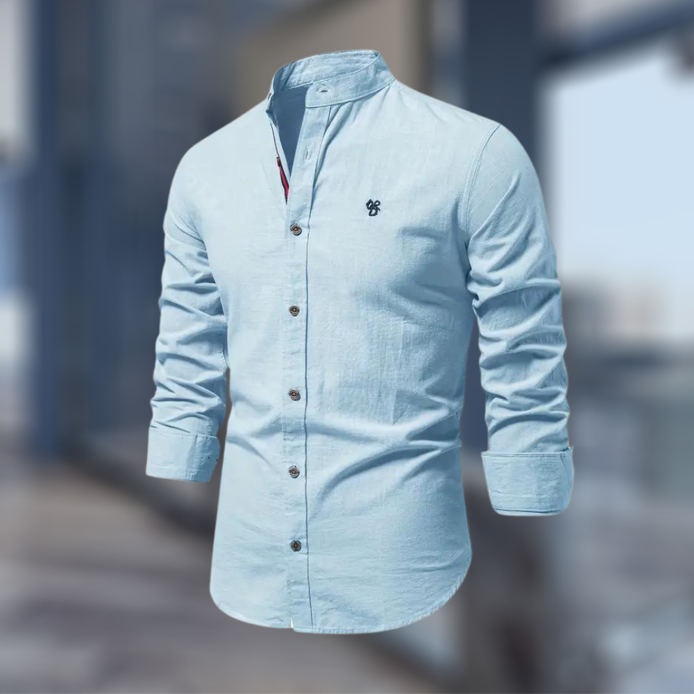 Long Sleeve Polo Shirt Men Stylish Casual Elegance Modern Fit 7