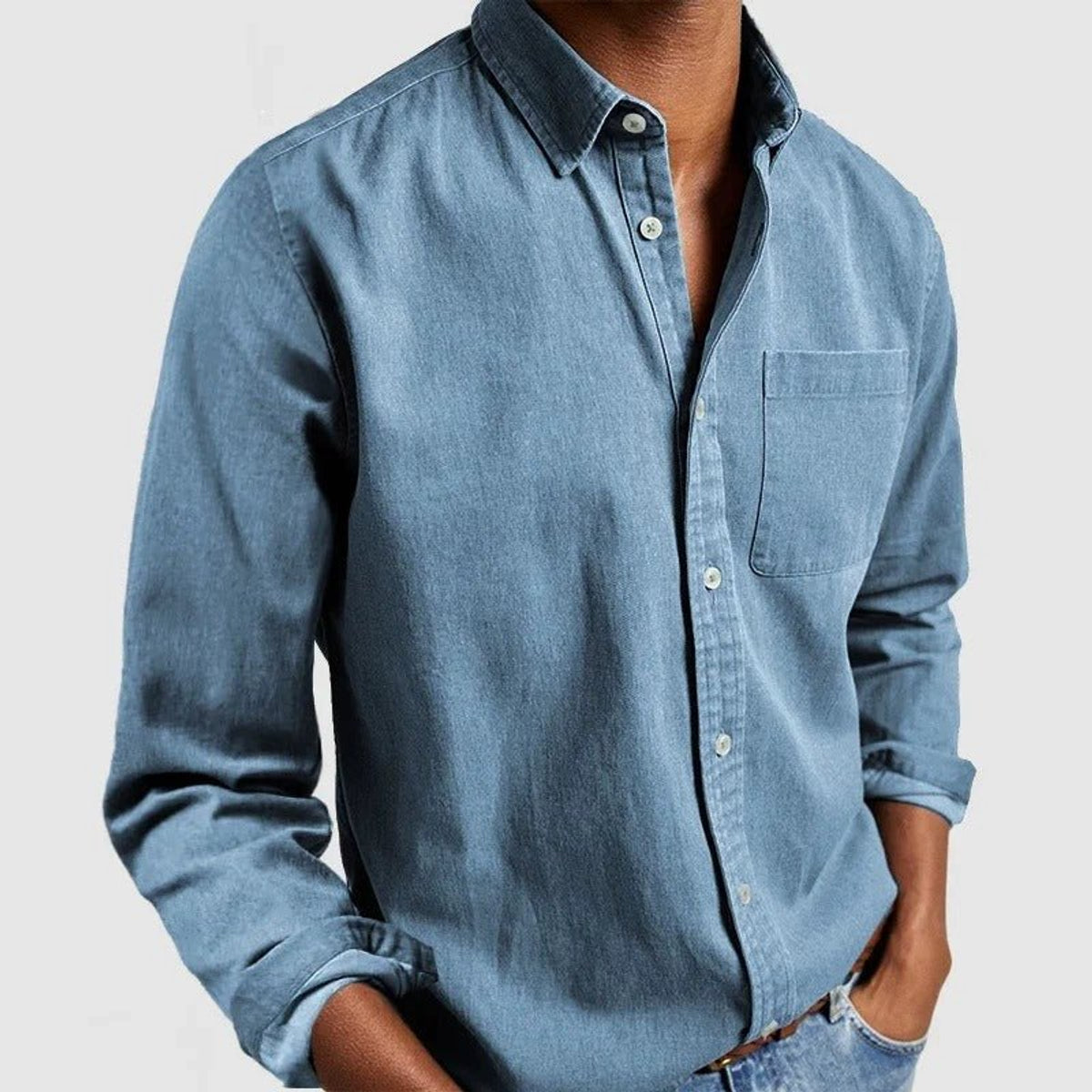 Long Sleeve Shirt Men Classic Versatile Design Timeless Look 10