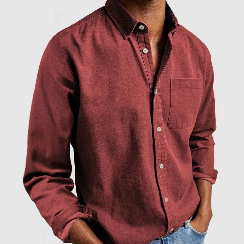 Long Sleeve Shirt Men Classic Versatile Design Timeless Look 13