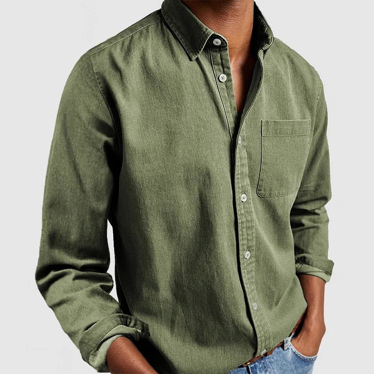 Long Sleeve Shirt Men Classic Versatile Design Timeless Look 14