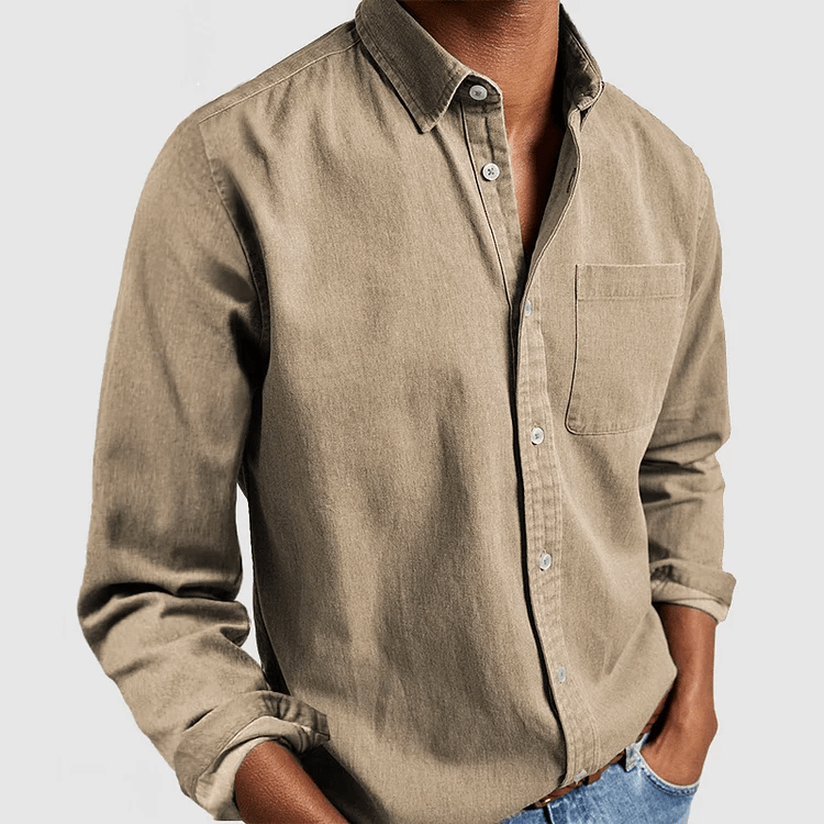 Long Sleeve Shirt Men Classic Versatile Design Timeless Look 3