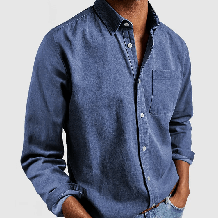 Long Sleeve Shirt Men Classic Versatile Design Timeless Look 5