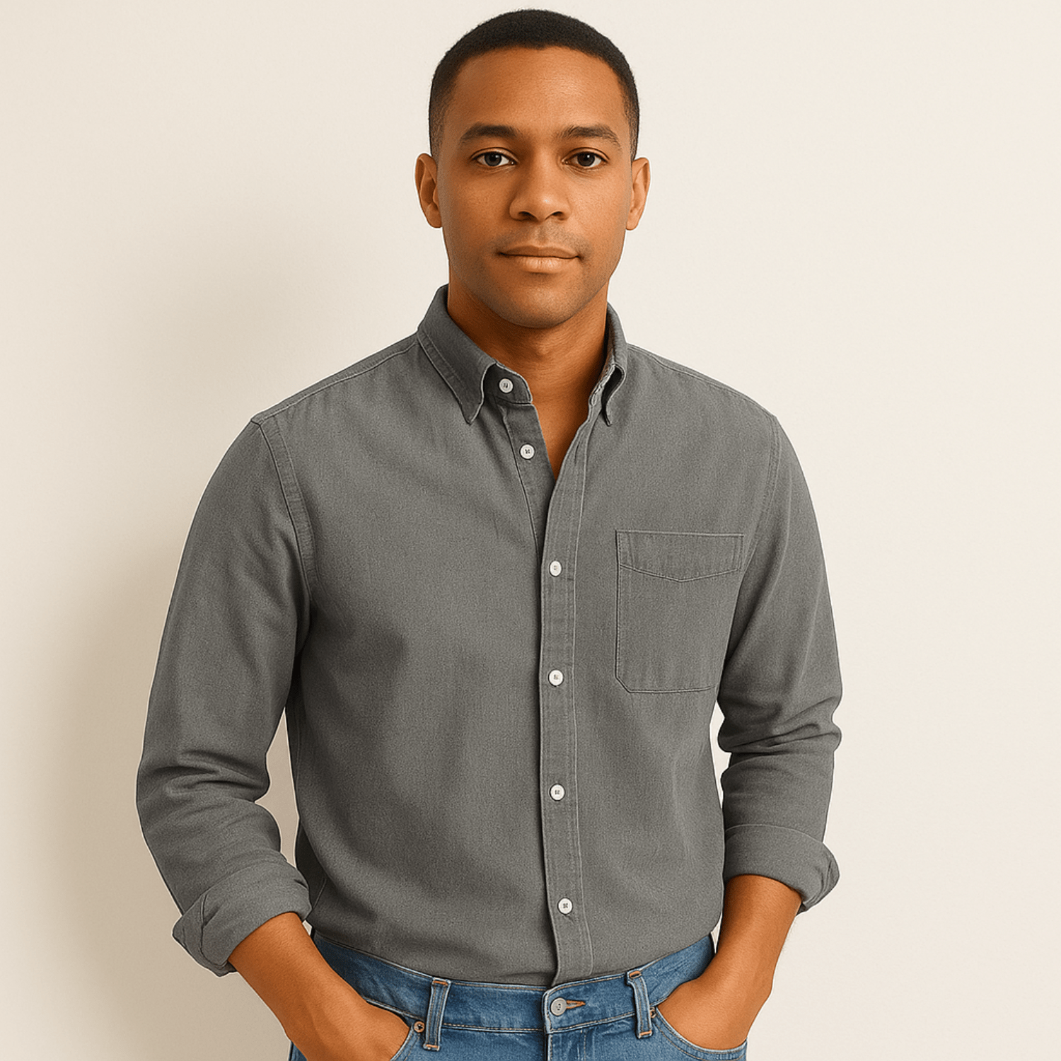 Long Sleeve Shirt Men Classic Versatile Design Timeless Look 6