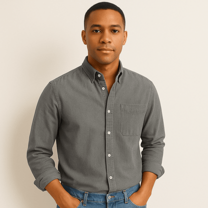 Long Sleeve Shirt Men Classic Versatile Design Timeless Look 6