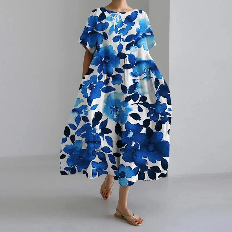 Loose Printed Women's Dress Casual Chic Summer Style 10