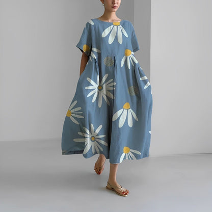 Loose Printed Women's Dress Casual Chic Summer Style 8
