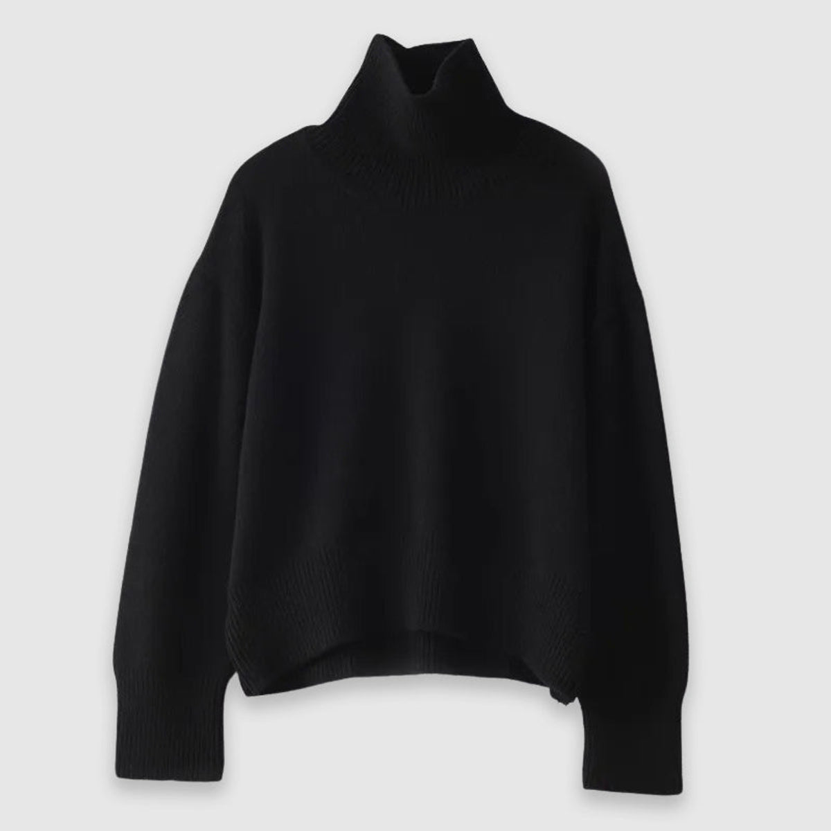Luxe Cashmere Sweater Women Classic Turtleneck Cozy Fit Autumn Winter 3