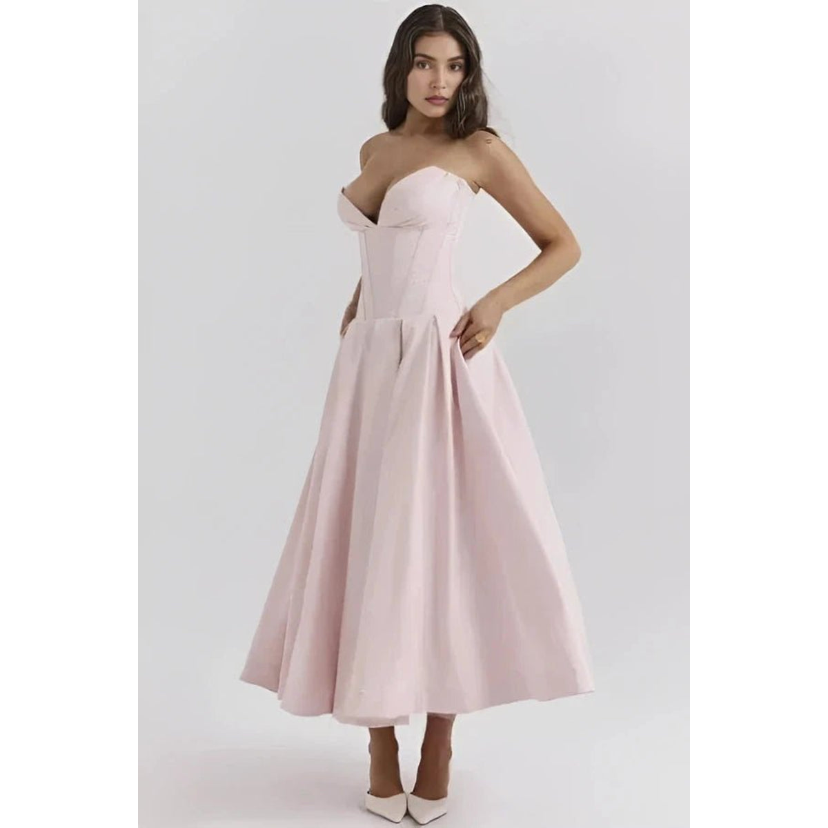 Maxi Dress for Women Elegant Architectural Bodice Perfect for Parties 10