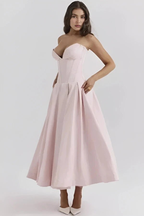 Maxi Dress for Women Elegant Architectural Bodice Perfect for Parties 10