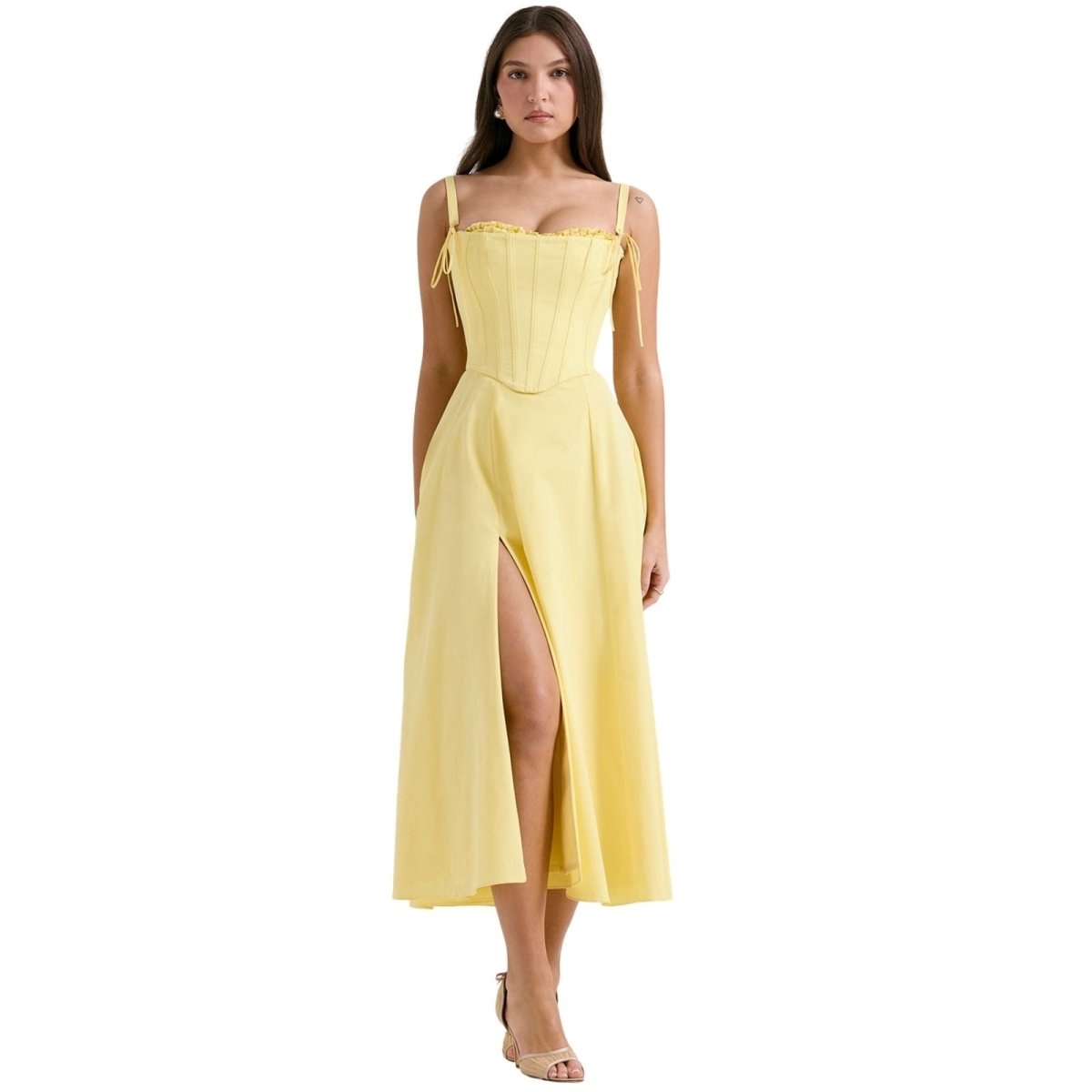 Maxi Dress for Women Elegant Architectural Bodice Perfect for Parties 12