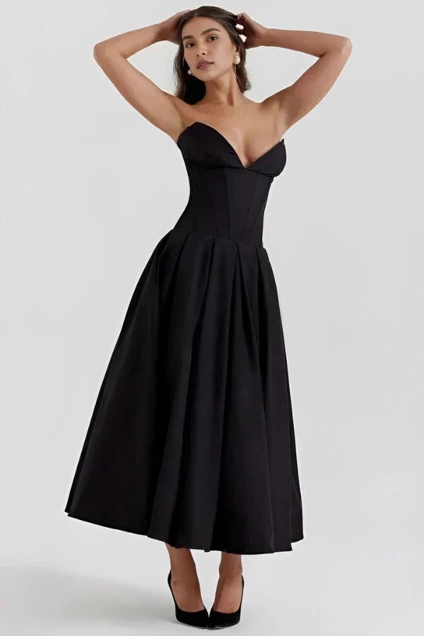Maxi Dress for Women Elegant Architectural Bodice Perfect for Parties 2