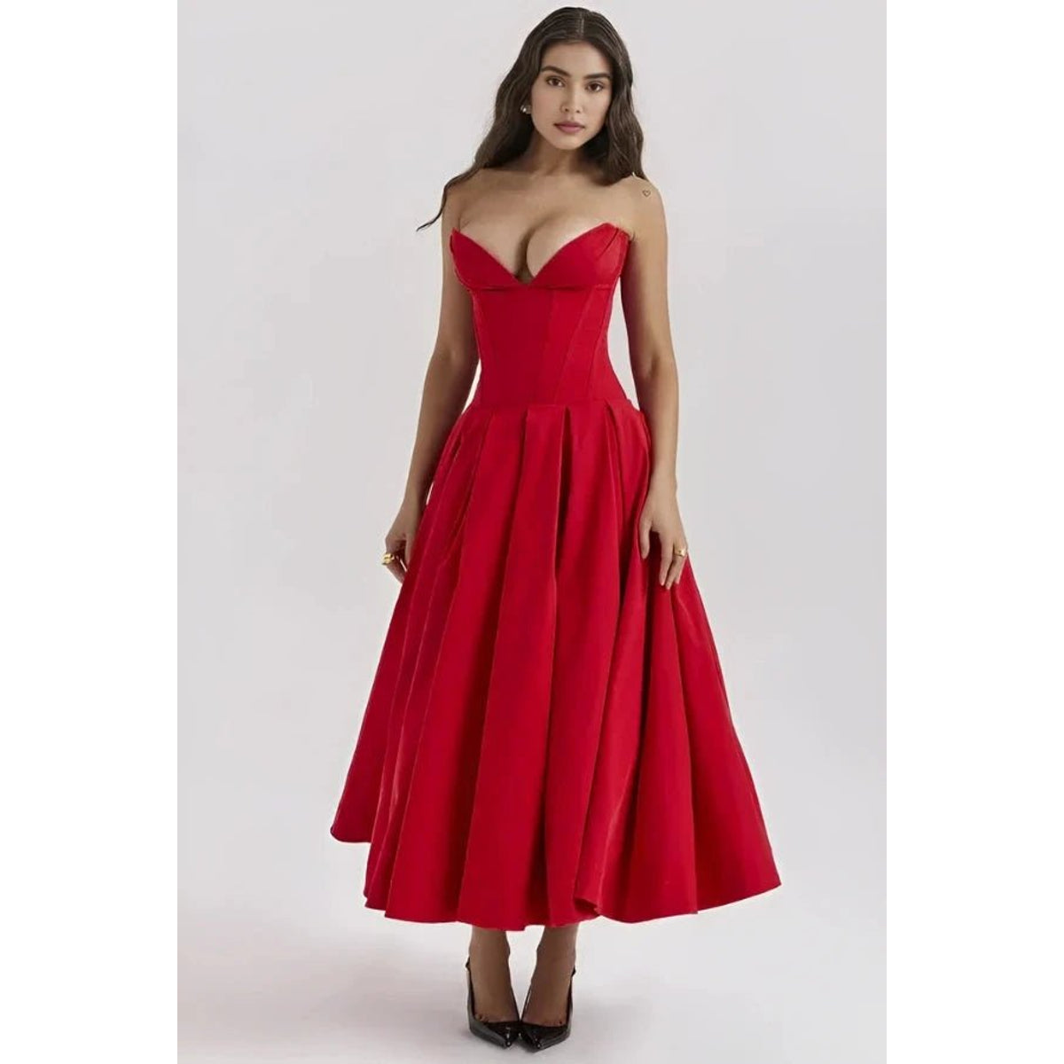 Maxi Dress for Women Elegant Architectural Bodice Perfect for Parties 6