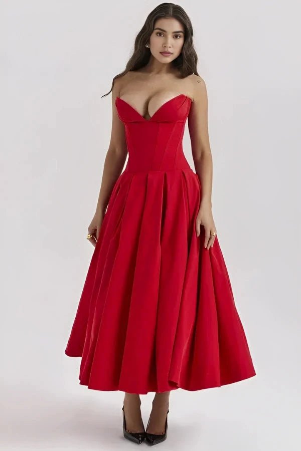 Maxi Dress for Women Elegant Architectural Bodice Perfect for Parties 6