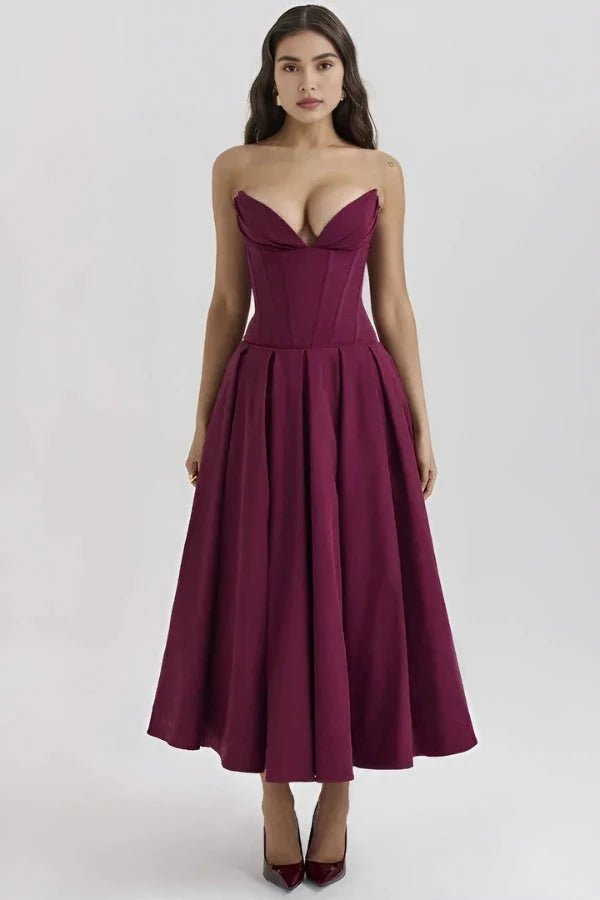 Maxi Dress for Women Elegant Architectural Bodice Perfect for Parties 7