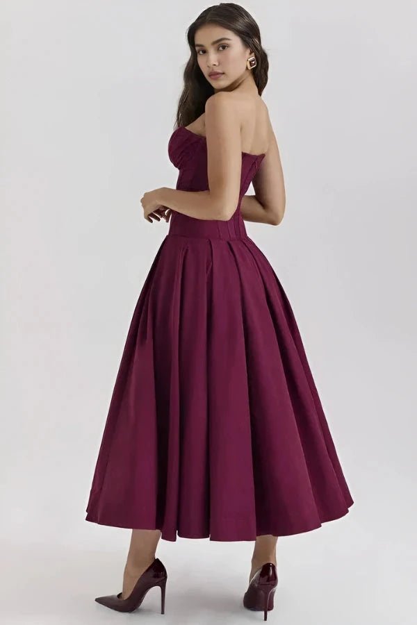 Maxi Dress for Women Elegant Architectural Bodice Perfect for Parties 9