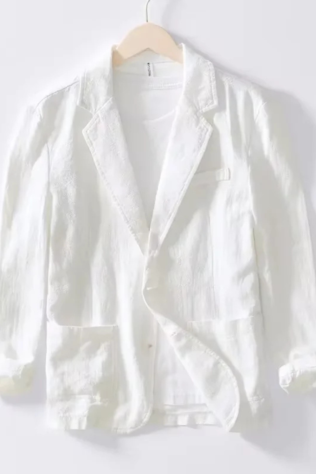 Men Casual Linen Summer Blazer Medium Grey Relaxed Fit 3