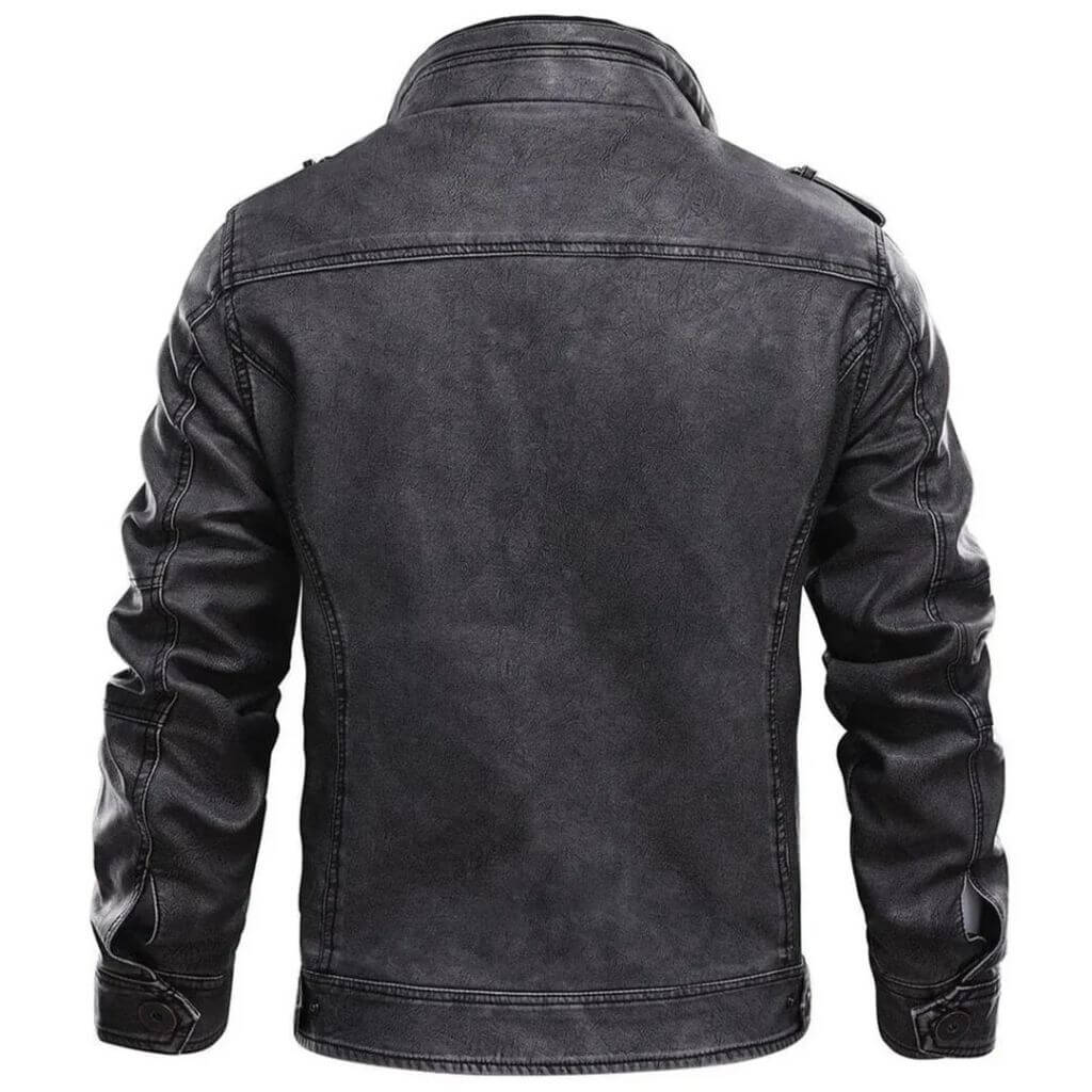 Herren Schwarze Lederjacke Klassisches Echtes Leder Bomber-Stil