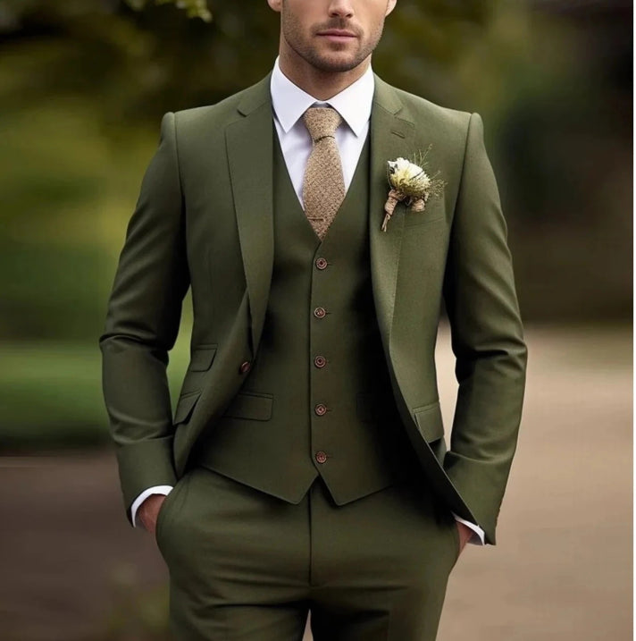 Men's 3-Piece Wedding Suit Classic Black Stylish Design for Formal Occasions 1