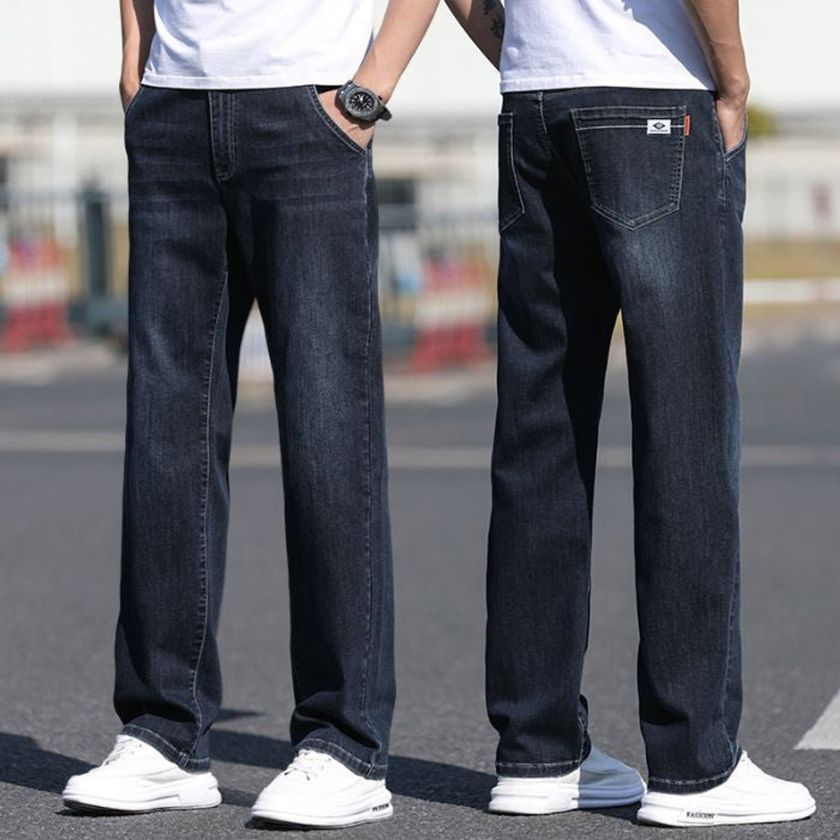 Men's Baggy Jeans Black Casual Streetwear Fit Loose Comfort 1