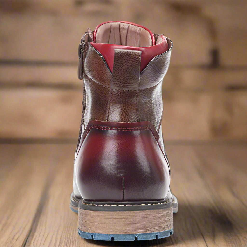 Men's Boots Classic Zip and Lace Durable Stylish Footwear 4