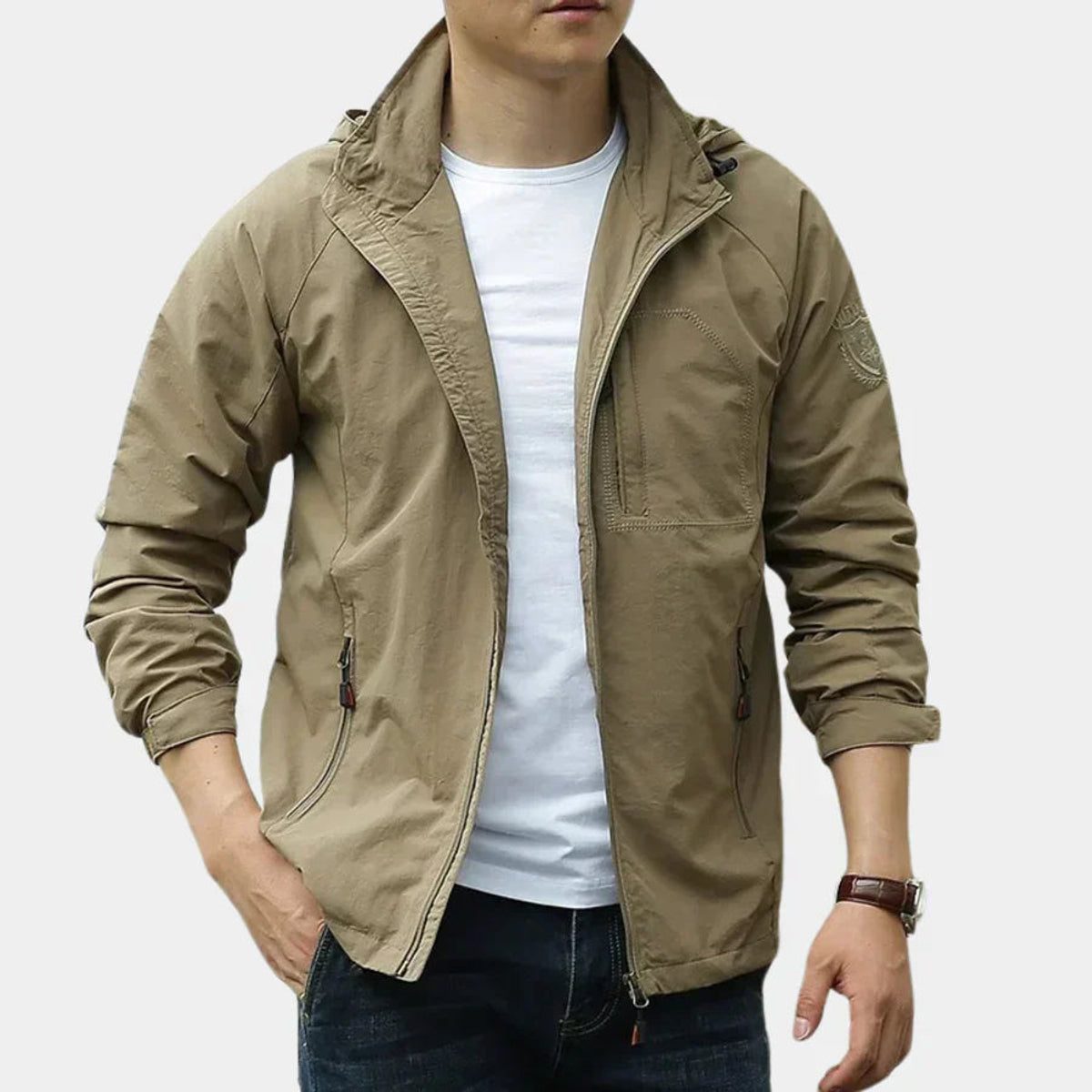 Men's Breathable Light Cargo Jacket Stylish Versatile Fit Casual 8