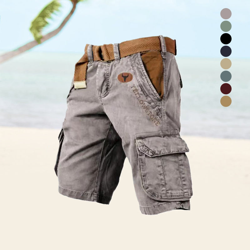 Men's Cargo Shorts Black Versatile Summer Style Comfortable Fit 0
