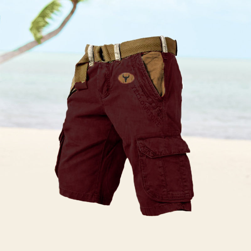 Men's Cargo Shorts Black Versatile Summer Style Comfortable Fit 2