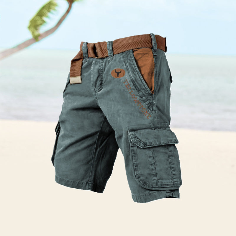 Men's Cargo Shorts Black Versatile Summer Style Comfortable Fit 3