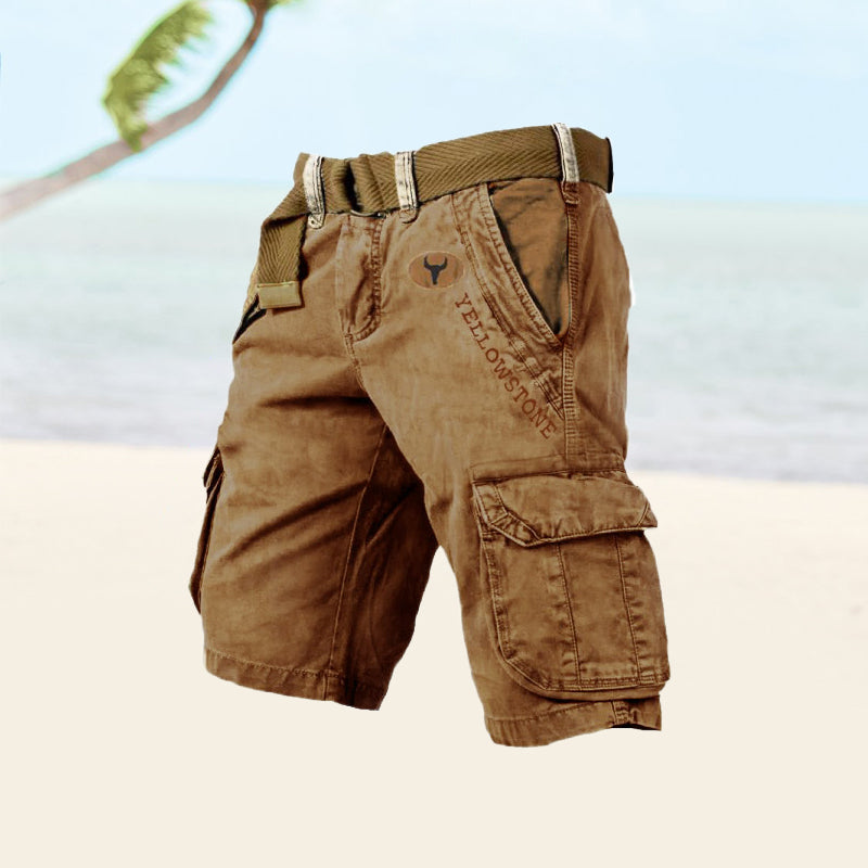 Men's Cargo Shorts Black Versatile Summer Style Comfortable Fit 4