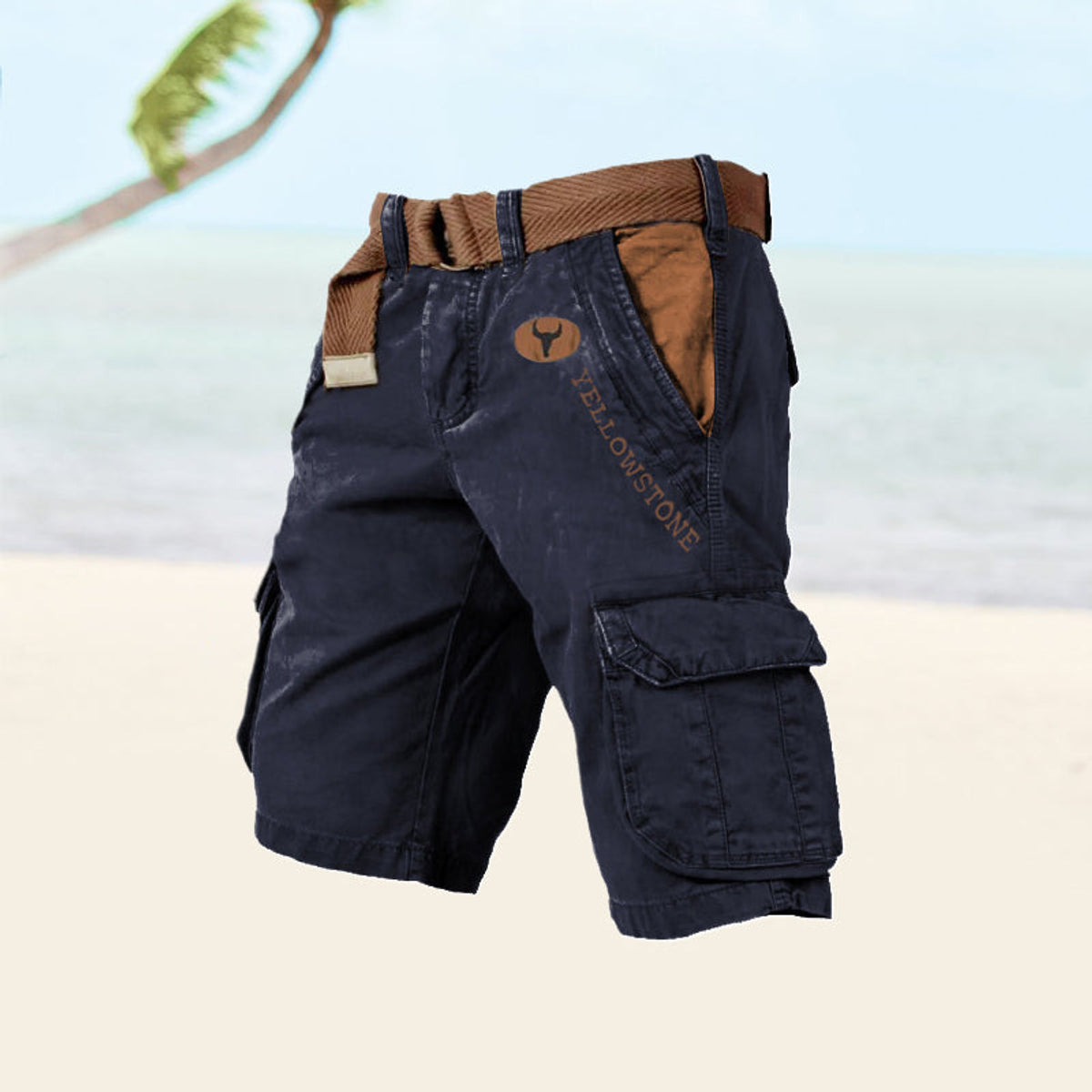 Men's Cargo Shorts Black Versatile Summer Style Comfortable Fit 7
