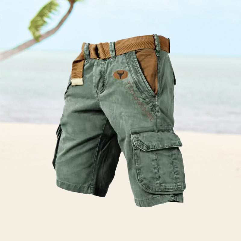 Men's Cargo Shorts Black Versatile Summer Style Comfortable Fit 8