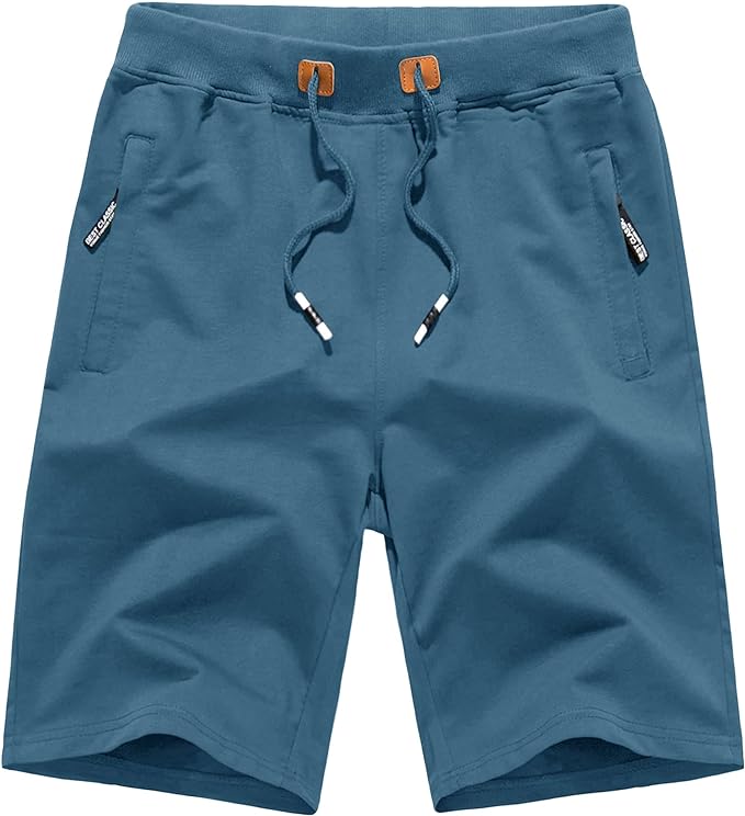 Men's Cargo Shorts Cotton Blend Knee-Length with Zipper Pockets 11