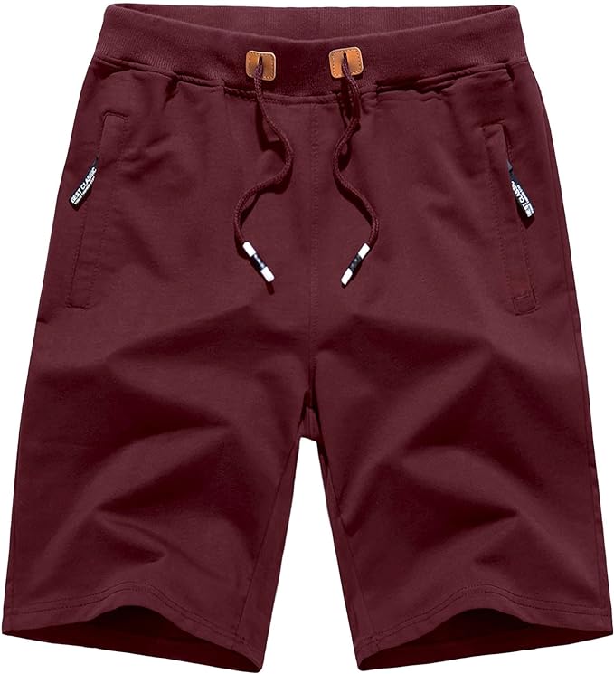 Men's Cargo Shorts Cotton Blend Knee-Length with Zipper Pockets 6