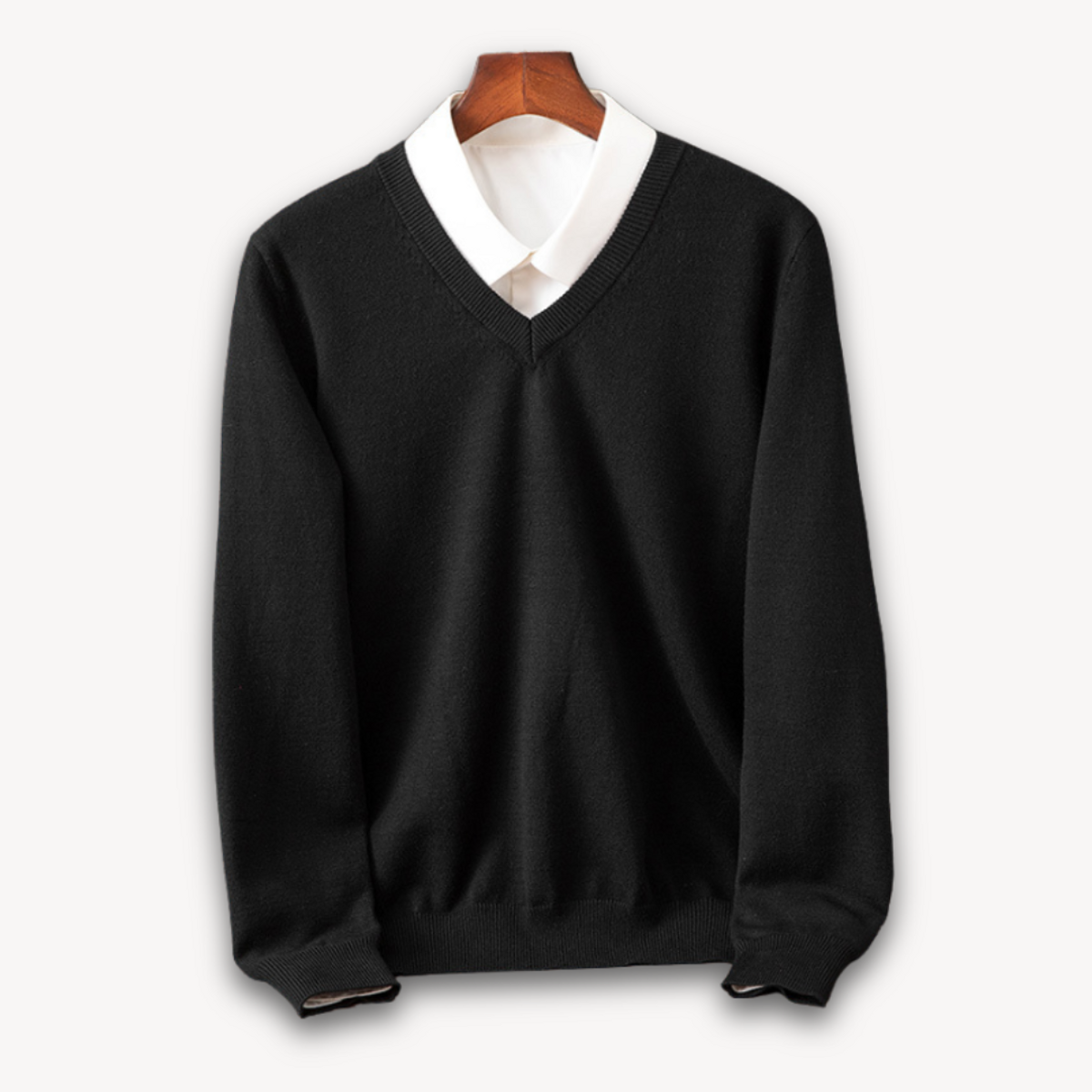 Men's Cashmere V-Neck Sweater Slim Fit Lightweight Casual Formal Wear 0