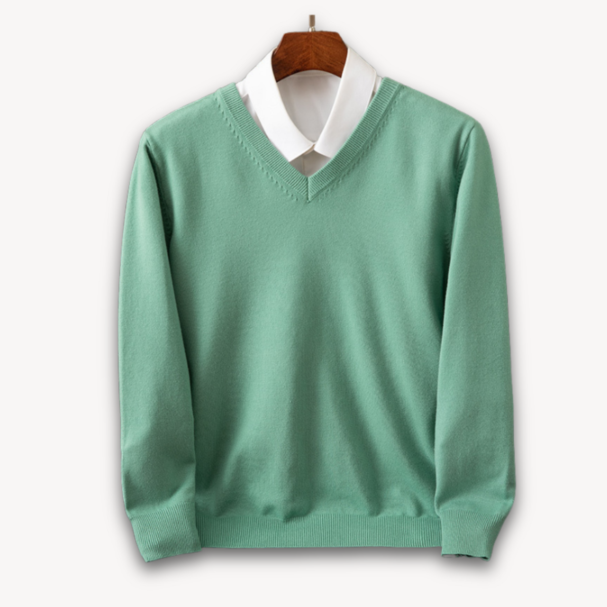 Men's Cashmere V-Neck Sweater Slim Fit Lightweight Casual Formal Wear 4