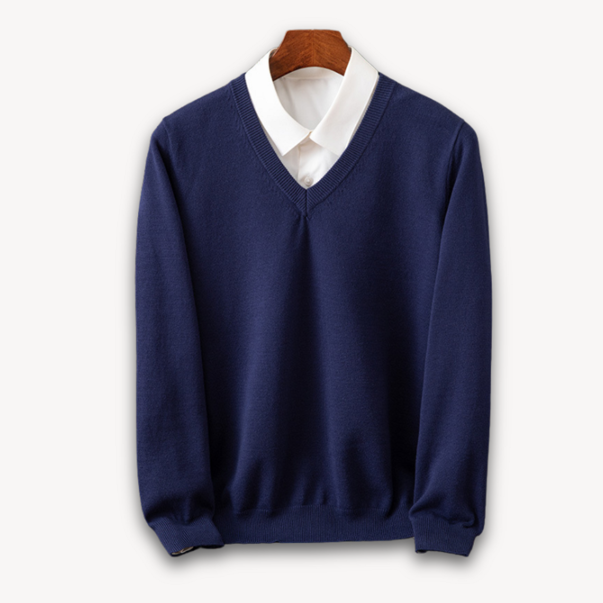 Men's Cashmere V-Neck Sweater Slim Fit Lightweight Casual Formal Wear 5