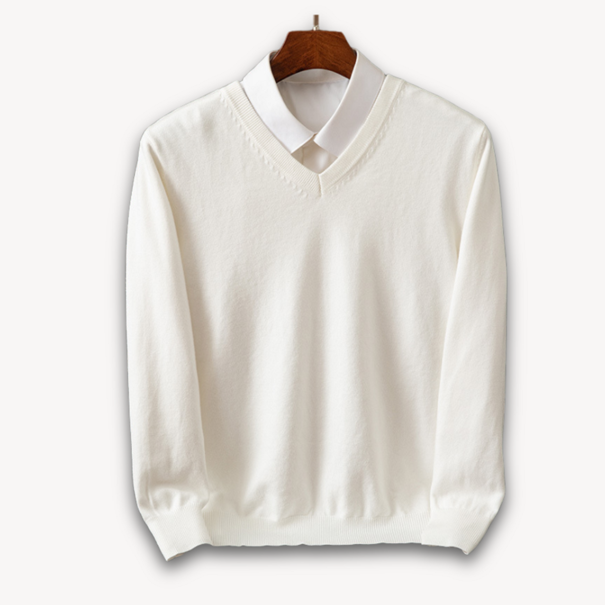 Men's Cashmere V-Neck Sweater Slim Fit Lightweight Casual Formal Wear 7