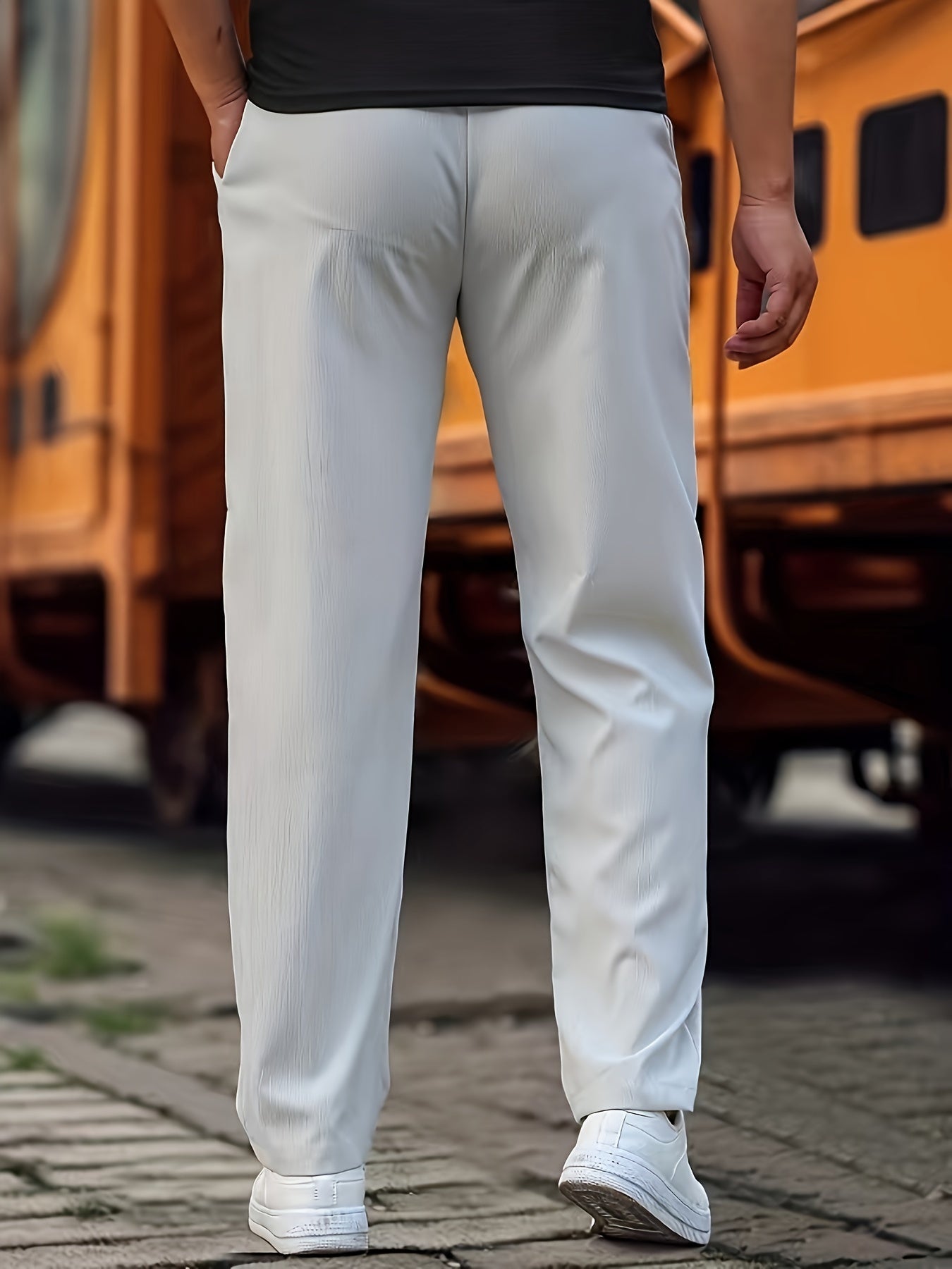 Men's Casual Pants Comfortable Everyday Wear Modern Fit Stylish Trousers 8