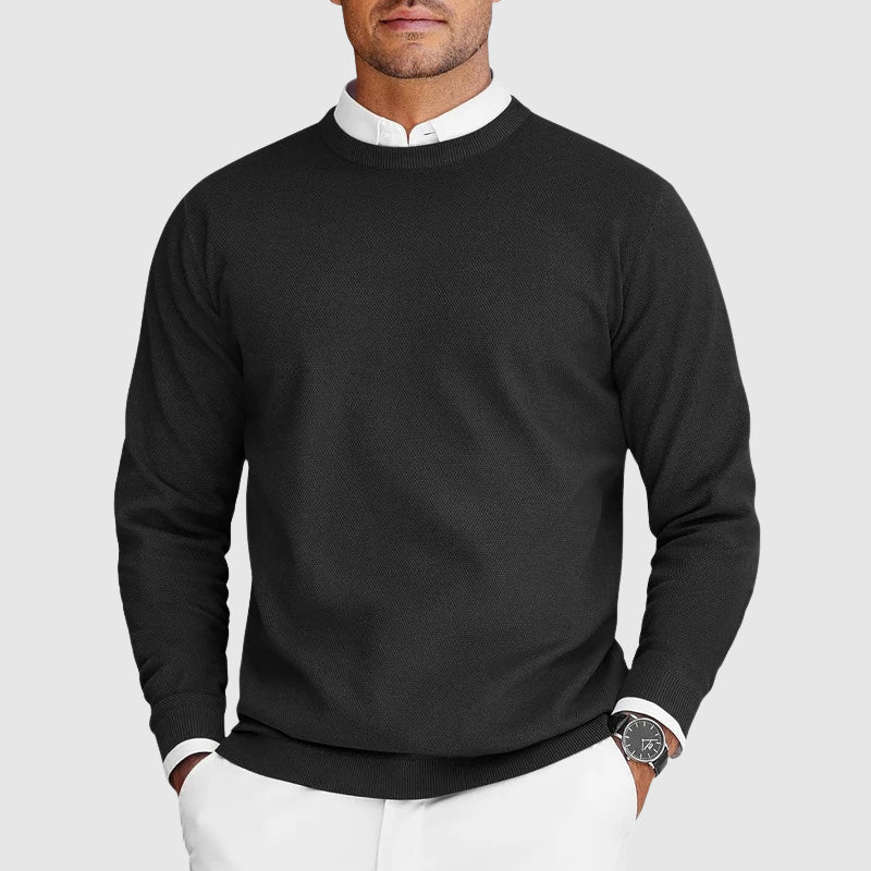 Men's Crew Neck Sweater Lightweight Casual Comfort for Chilly Days 0