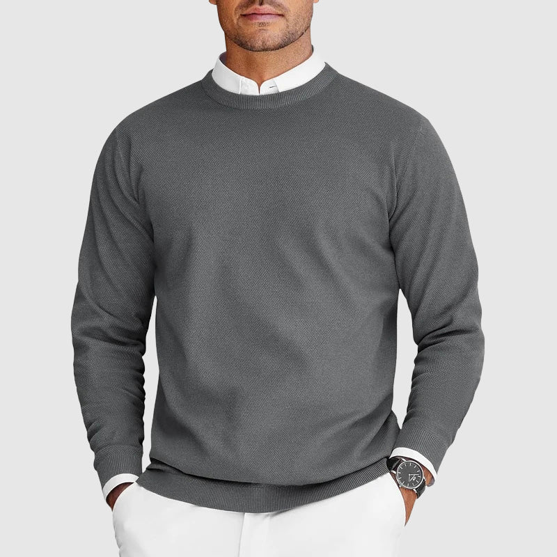 Men's Crew Neck Sweater Lightweight Casual Comfort for Chilly Days 3