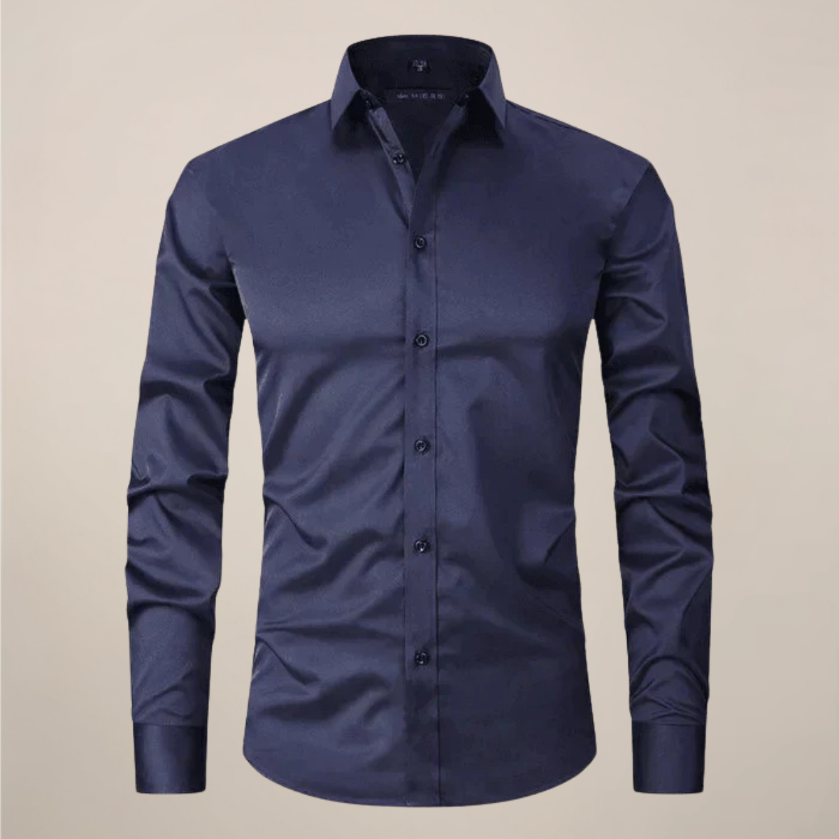 Men's Dress Shirt Long-Sleeved Classic Structured Fit Wrinkle-Free 8
