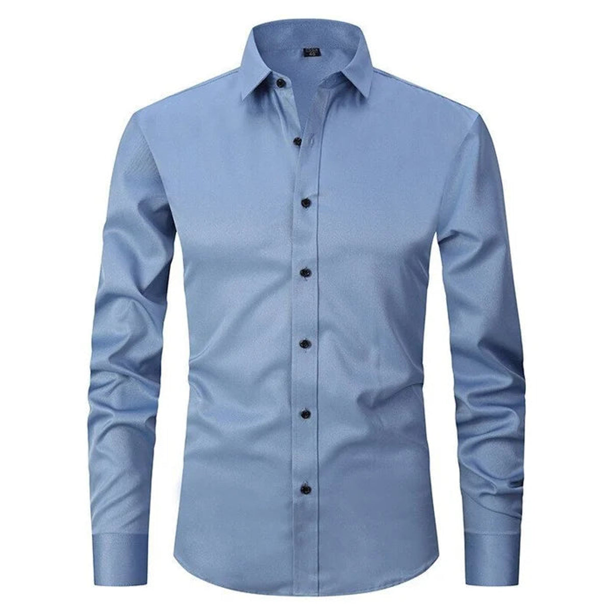 Men's Dress Shirt Non-Iron Stretch Slim Fit Long Sleeve Business Casual 2