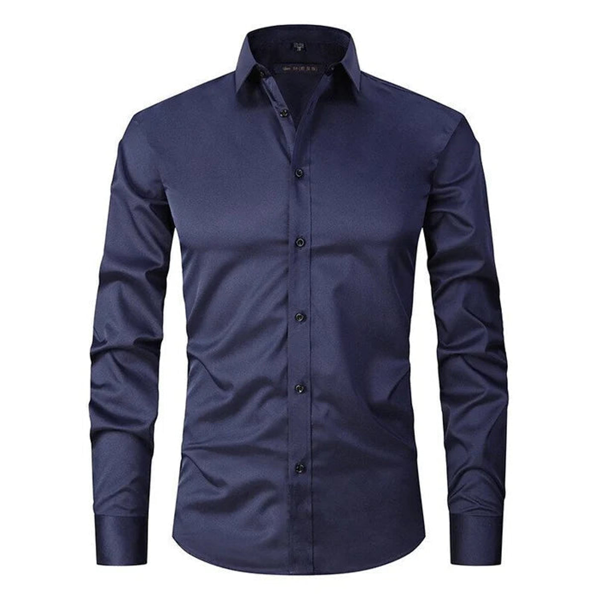 Men's Dress Shirt Non-Iron Stretch Slim Fit Long Sleeve Business Casual 3