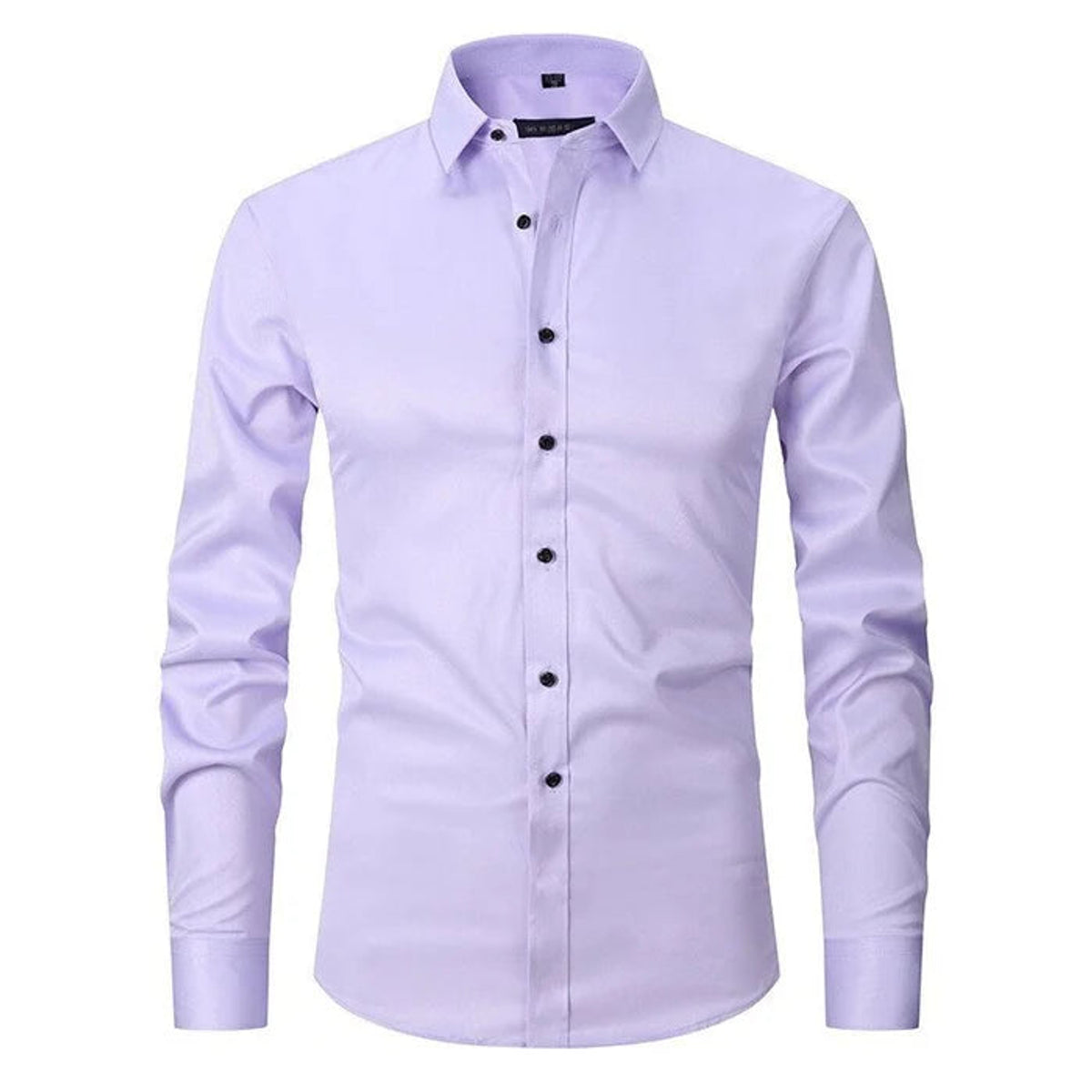 Men's Dress Shirt Non-Iron Stretch Slim Fit Long Sleeve Business Casual 6