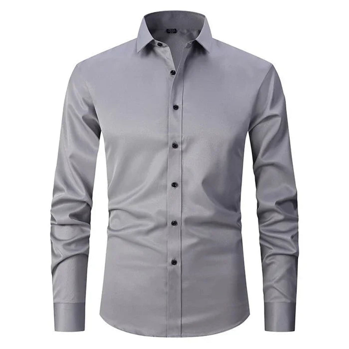Men's Dress Shirt Non-Iron Stretch Slim Fit Long Sleeve Business Casual 8