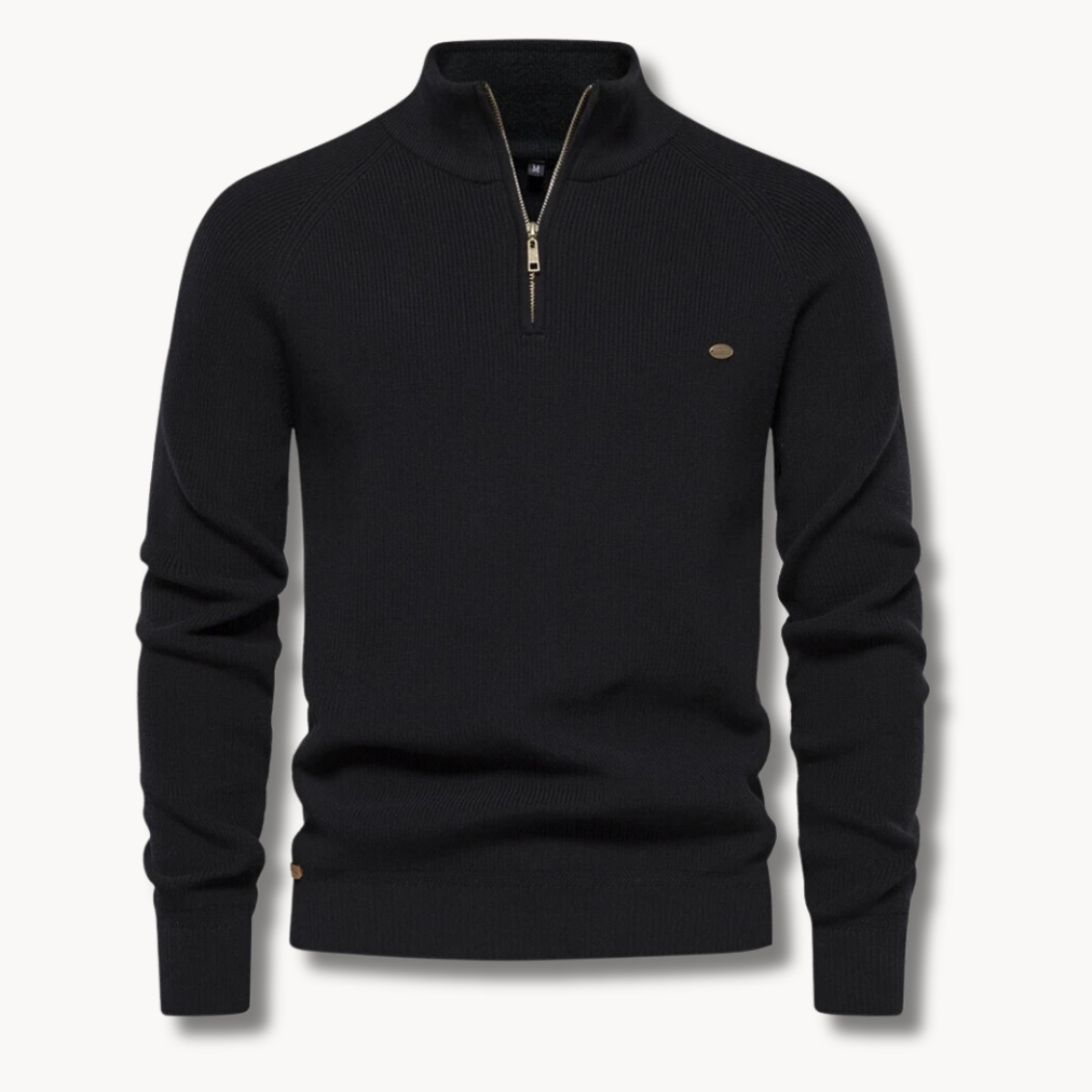 Men's Half-Zip Jumper Knitted Slim Fit Casual Stand Collar 1